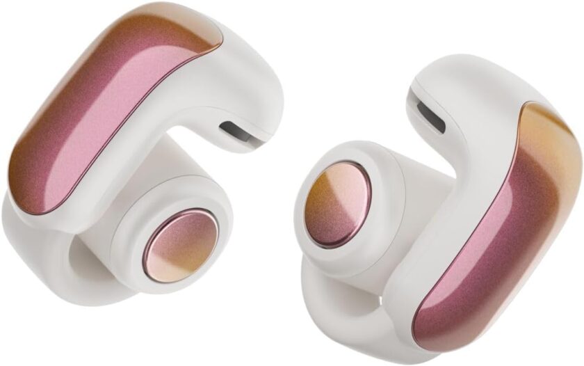 Bluetooth Ear, True Wireless Ear with  for Awareness, Clip On Design for Comfort, Immersive, Up to 48 Hrs of Playtime, Sunset Iridescent - Limited Edition Color