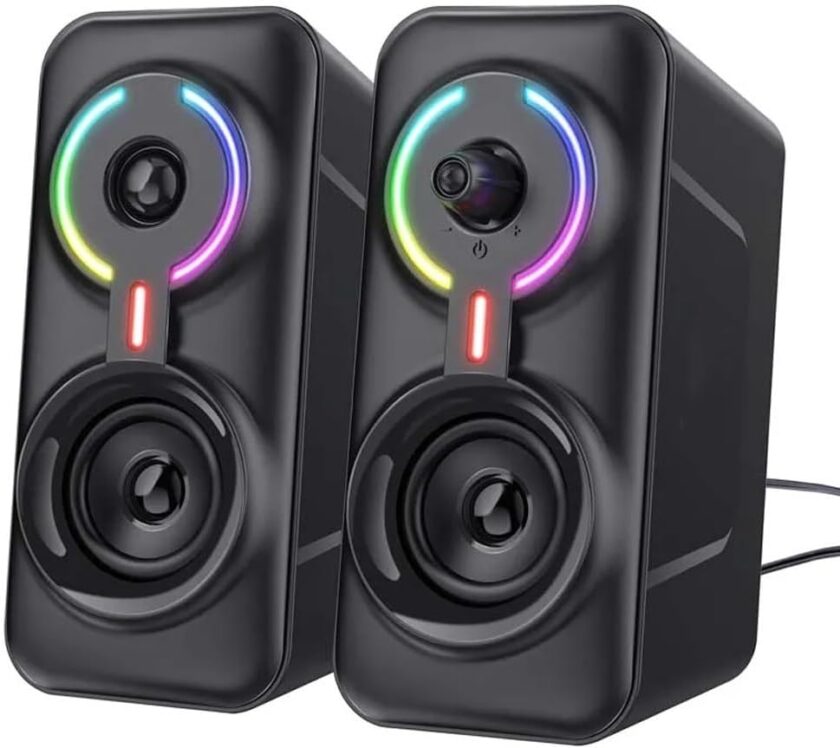 Computer Speakers for Desktop Bluetooth/3.5mm  Stereo Monitor for  Laptop Desk External Studio ojector