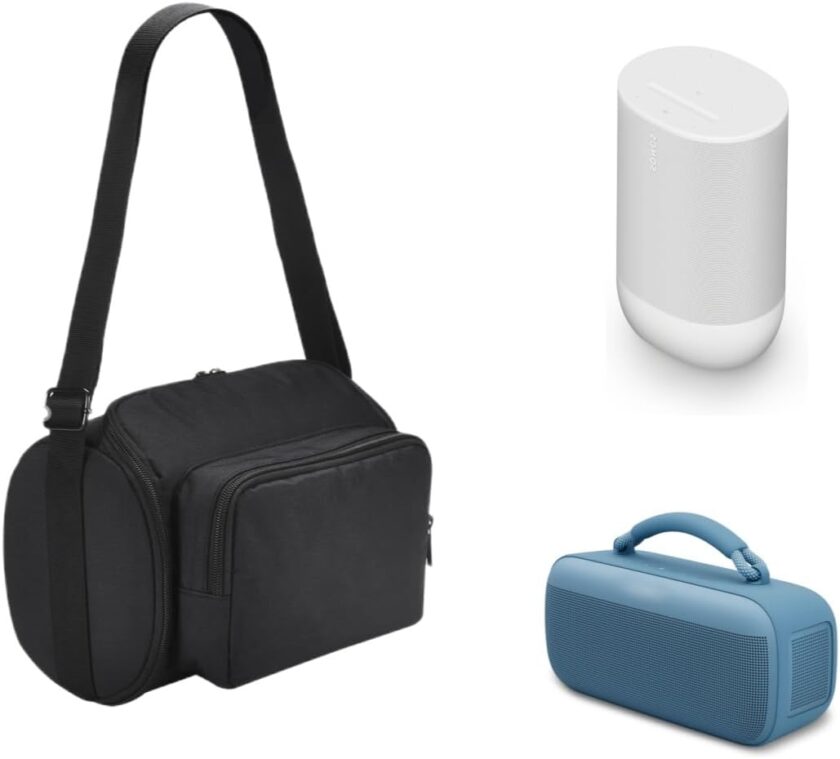 Carrying Case for  Portable Bluetooth Speaker Soundbar Storage Bag for Hiking Outdoor Activities Travel