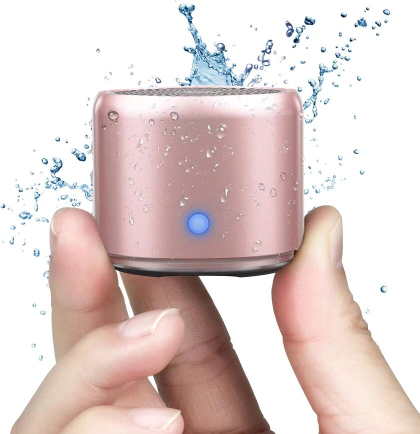 A106 Portable Mini Bluetooth Speaker, Enhanced Bass and High Definition Sound, Portable Design, for , ,,Laptops and More (Rosegold)