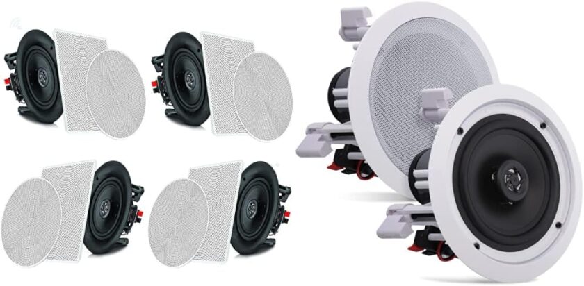 6.5 Inch in-Wall/in-Ceiling Bluetooth Speaker System  6.5 Inch in-Wall/in-Ceiling Home Speaker System  - White
