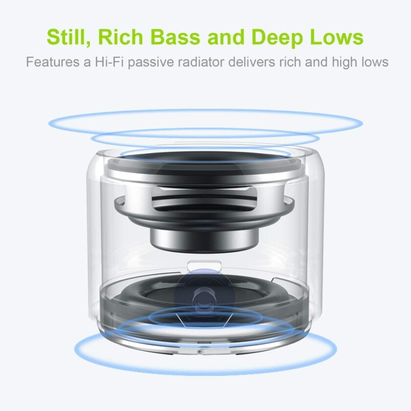 A106 Portable Mini Bluetooth Speaker, Enhanced Bass and High Definition Sound, Portable Design, for , ,,Laptops and More (Rosegold) - Image 2