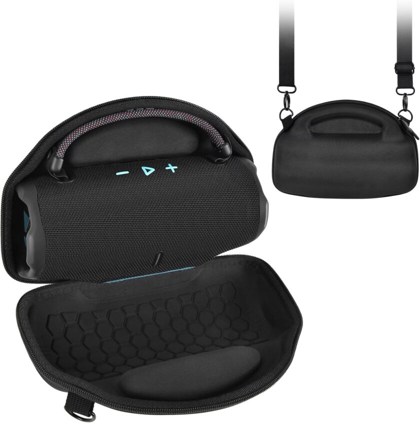 Case for  Portable Bluetooth Speaker, Storage Bag Cover for Wireless Speakers and Carrying Strap Accessories, Holder with Adjustable Shoulder Strap (Box Only)
