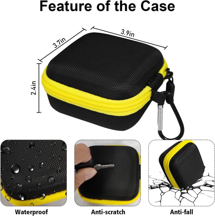 EVA Hard Case for  Wearable Bluetooth Speaker, Magnetic Clip-On  Mini-Speaker Case Fit for  Speaker Travel Protective Carrying Storage Bag (Only Box) - Image 2