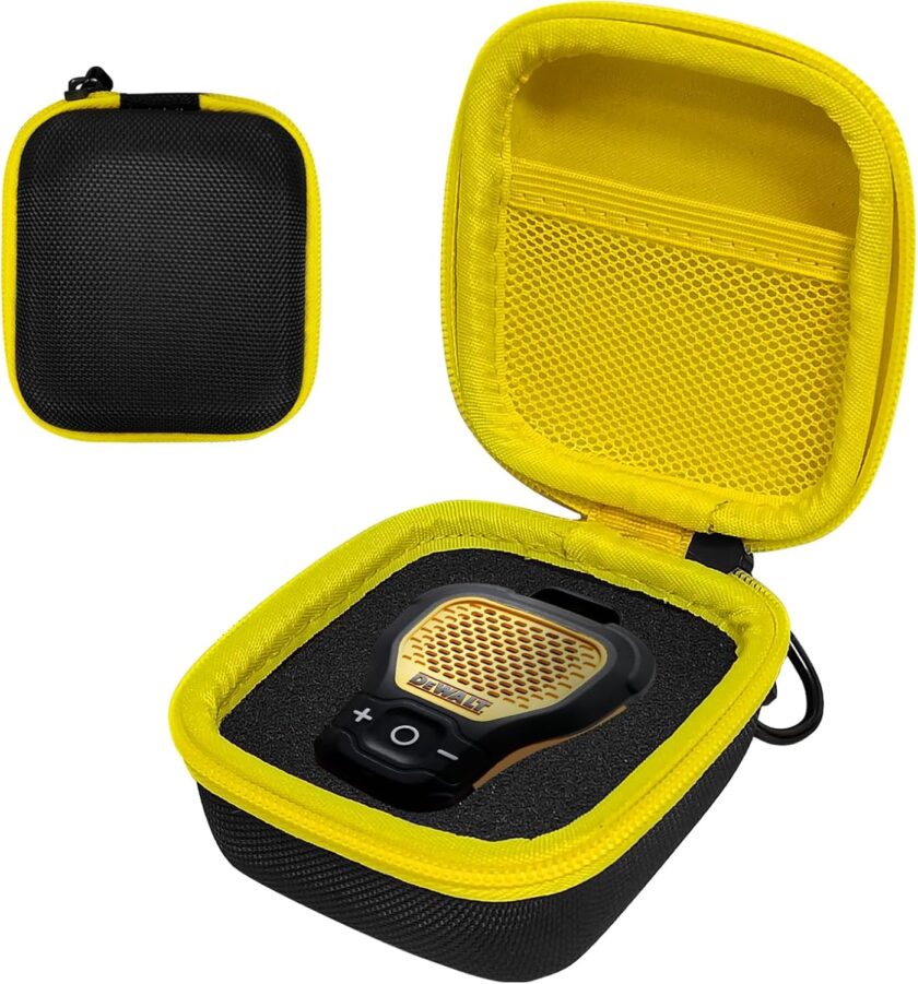 EVA Hard Case for  Wearable Bluetooth Speaker, Magnetic Clip-On  Mini-Speaker Case Fit for  Speaker Travel Protective Carrying Storage Bag (Only Box)