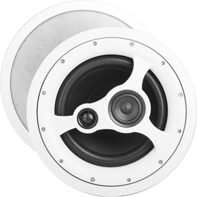 10” in-Ceiling Speaker – 150W Stereo System, Pivoting Tweeter,