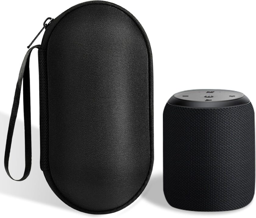 Hard Travel Case for  Bluetooth Speakers, Hard Shell Protective Carrying Bag for Home Storage, Black