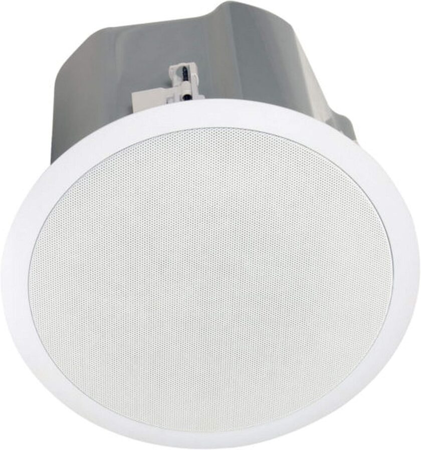 inch Coaxial Ceiling Speaker with Transformer, Grille, losure, Mounting Ring/ 120W Coaxial Driver; 120 W Transformer; Steel Back-Can;  Grille