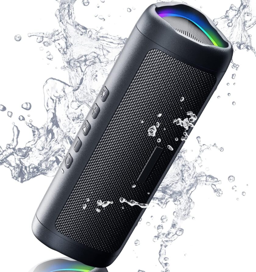 Bluetooth Speaker with HD Sound, Portable Wireless,  Waterproof, Up to 20H Playtime,  Pring, , for Home/Party/Outdoor/Beach, Electronic Gadgets,  Gift (Black)