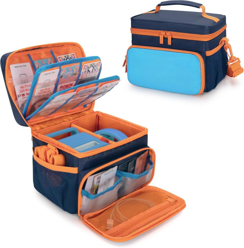 Carrying Case Compatible with  Player (3rd eration), Card Holder Hold Up to 30 Cards, Travel Storage Bag for Bluetooth Audio Speaker & Headphone Accessories, Blue (Case Only) Patented Design