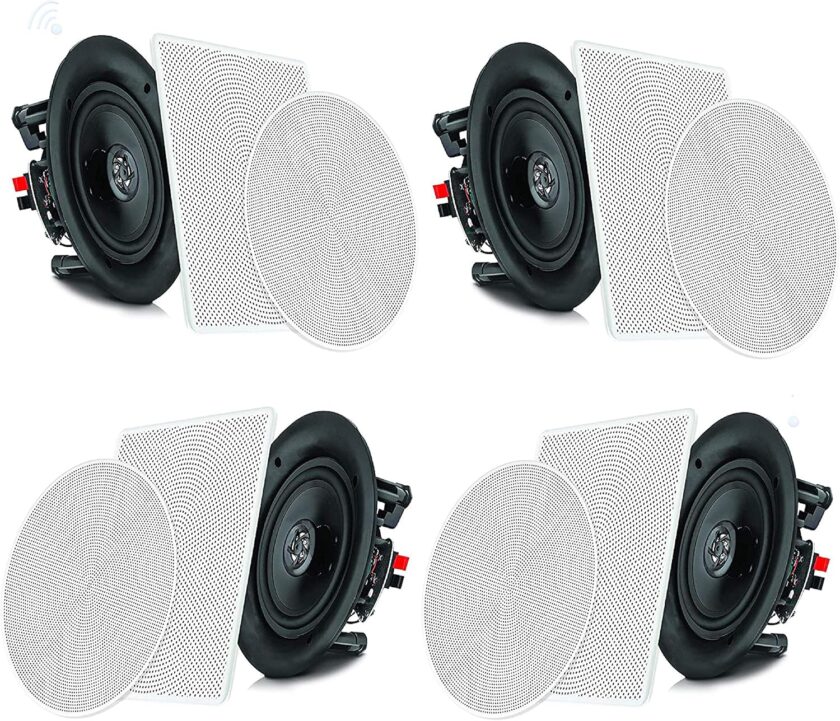 6.5 Inch in-Wall/in-Ceiling Bluetooth Speaker System  6.5 Inch in-Wall/in-Ceiling Home Speaker System  - White - Image 2